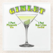 Gimlet Martini Cocktail Recia Glasuntersetzer (Vorderseite)