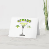 Gimlet Martini Cocktail Recia Karte (Vorderseite)