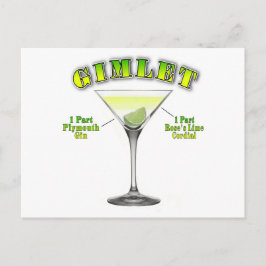 Gimlet Martini Cocktail Recia Postkarte