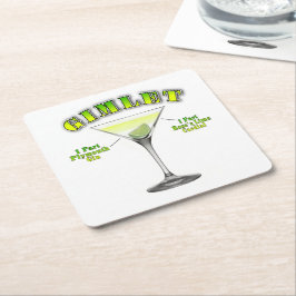 Gimlet Martini Cocktail Recia Rechteckiger Pappuntersetzer