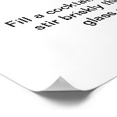 Gimlet Martini Cocktail Rezept 18"x24" Art Poster (Ecke)