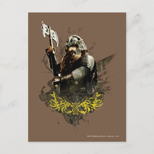 GIMLI™ mit AX Vector Collage Postkarte (Vorderseite)