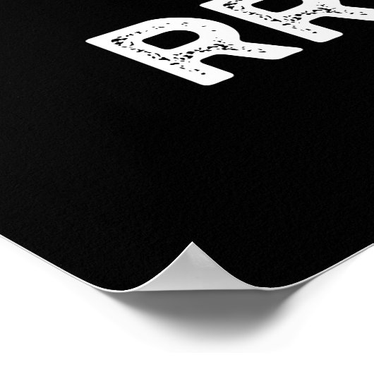 Gimme A Drum RRLLRLL Funny Drummer Puff Dark BG Poster (Ecke)