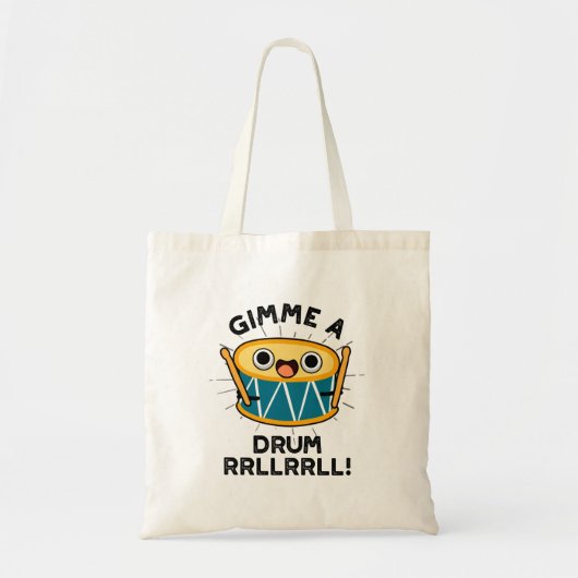 Gimme A Drum RRLLRLL Funny Drummer Puff Tragetasche (Vorne)