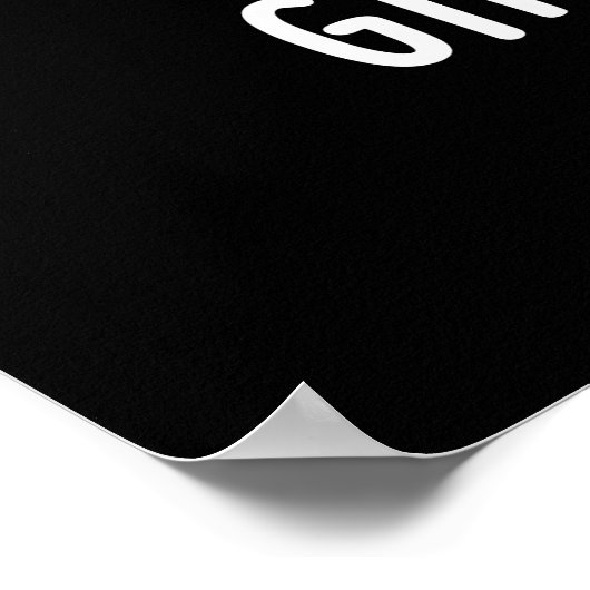 Gimme A Kale Funny Veggie Pun Dark BG Poster (Ecke)