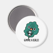 Gimme A Kale Funny Veggie Pun Magnet (Vorderseite/Rückseite)