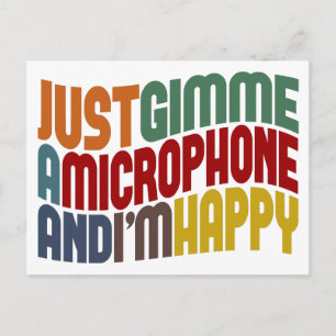 Gimme A Mikrofon Postkarte