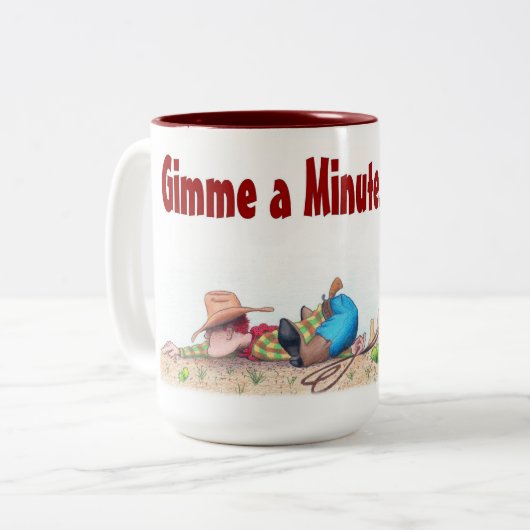 Gimme A Minute Kaffeetasse 15oz (Vorderseite Links)