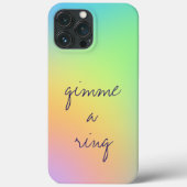 "Gimme A Ring" Pastel Rainbow Gradient Case-Mate iPhone Hülle (Rückseite)