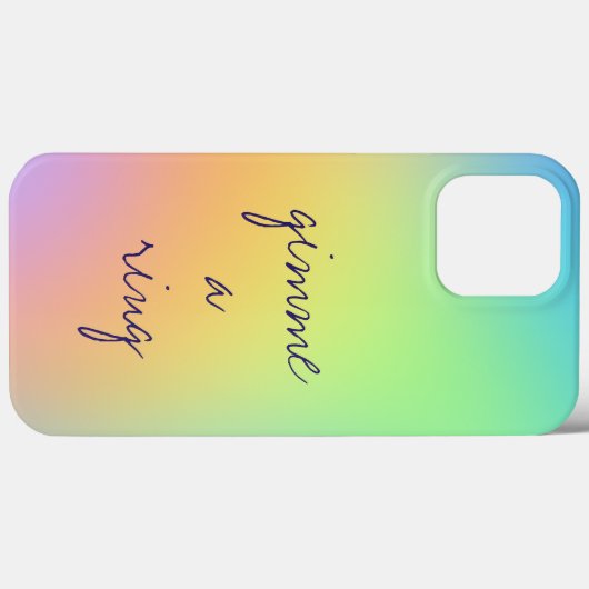 "Gimme A Ring" Pastel Rainbow Gradient Case-Mate iPhone Hülle (Rückseite (Horizontal))