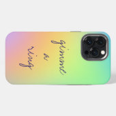 "Gimme A Ring" Pastel Rainbow Gradient iPhone Hülle (Rückseite (Horizontal))