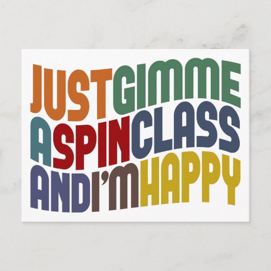 Gimme A Spin Class Postkarte (Vorderseite)