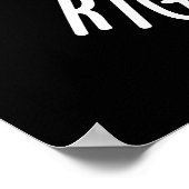 Gimme Coffee Right Meow Funny Cat Pub Dark BG Poster (Ecke)