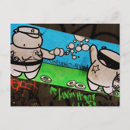 Gimme deine Donuts Postkarte (Vorderseite)