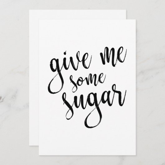 Gimme Einige Sugar Black Script 12x18 Wedding Sign (Vorne/Hinten)