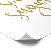 Gimme etwas Zucker Glitzer 8x10 Hochzeitszeichen Poster (Ecke)