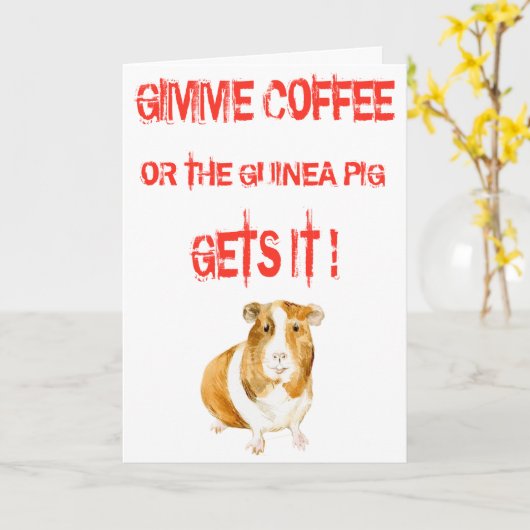 Gimme-Kaffee! Karte (Gelbe Blume)