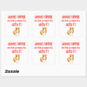 Gimme-Kaffee! Quadratischer Aufkleber (Blatt)