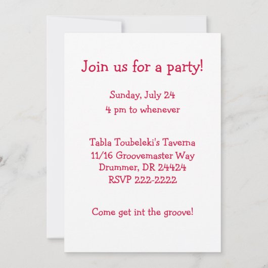 Gimme Kimchi Einladung (Rückseite)