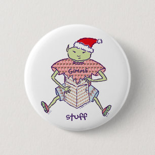 Gimme Material Ghoulie Sankt Knopf Button