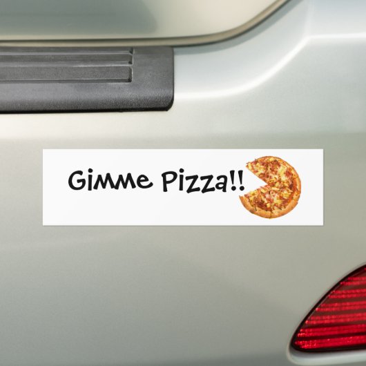 Gimme Pizza-Autoaufkleber Autoaufkleber (Auf Auto)