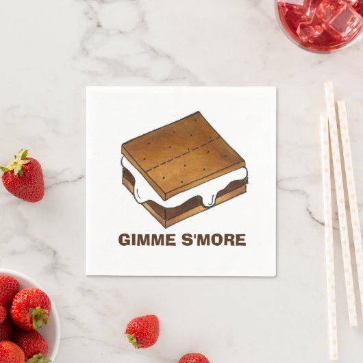 Gimme Smore Camp Picnic Campfire S'mores Feinschme Serviette (Beispiel)
