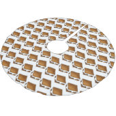 Gimme S'more Campfire S'mores Toasted Marshmallow Polyester Weihnachtsbaumdecke (Schrägansicht)