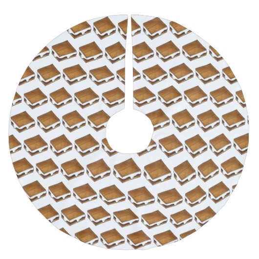Gimme S'more Campfire S'mores Toasted Marshmallow Polyester Weihnachtsbaumdecke (Vorderseite)