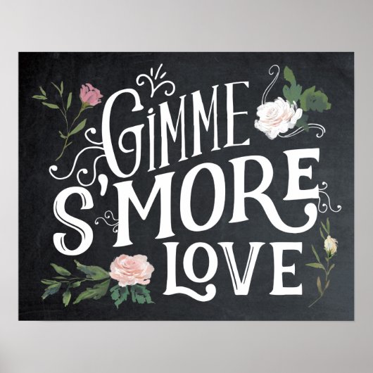 Gimme Smore Liebe Hochzeitsfeier GRILLEN Poster (Vorne)