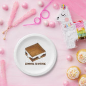 Gimme Smore Roasted Campfire S'mores Camp Picnic Pappteller (Party)
