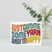 Gimme some Yarn Postkarte (Stehend Vorderseite)