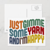 Gimme some Yarn Postkarte (Vorne/Hinten)