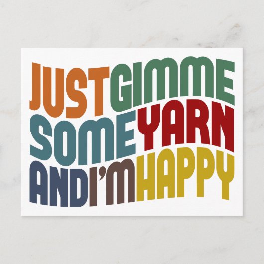 Gimme some Yarn Postkarte (Vorderseite)