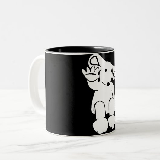 Gimme vier Ragrat Zweifarbige Tasse (Vorderseite Links)