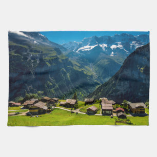 Gimmelwald in den Schweizer Alpen - die Schweiz Küchentuch