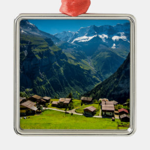 Gimmelwald in den Schweizer Alpen - die Schweiz Ornament Aus Metall