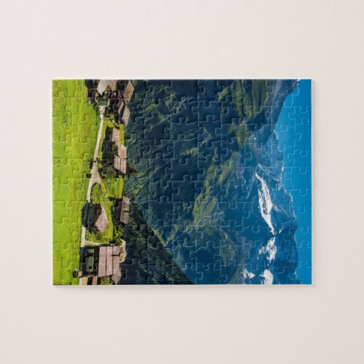 Gimmelwald in den Schweizer Alpen - die Schweiz Puzzle (Horizontal)