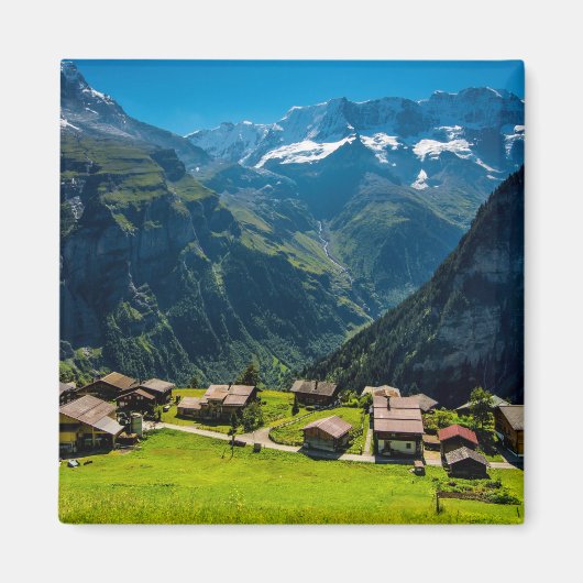 Gimmelwald in den Schweizer Alpen - Schweiz Magnet (Vorne)