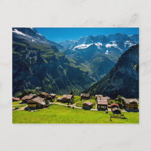 Gimmelwald in den Schweizer Alpen - Schweiz Postkarte (Vorderseite)