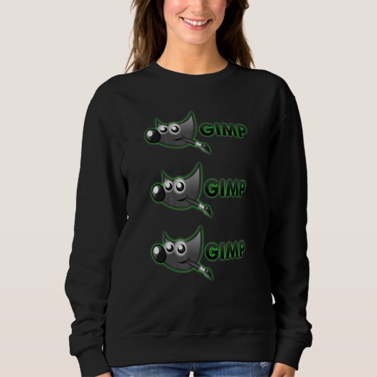 Gimp Graphics Editor Designer Artists Illustrato Sweatshirt (Vorderseite)
