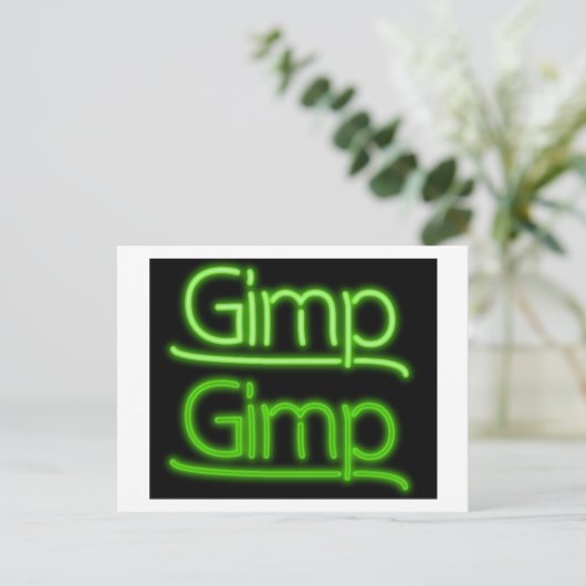 Gimp-Zeichen Postkarte (Stehend Vorderseite)