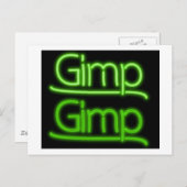 Gimp-Zeichen Postkarte (Vorne/Hinten)