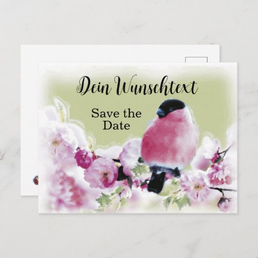 Gimpel - Aquarell-Design | Postkarte (Vorne/Hinten)