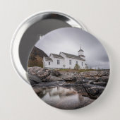 Gimsoy Church Lofoten Norwegen Button (Vorne & Hinten)