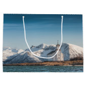 Gimsoy Church Lofoten Norwegen Große Geschenktüte (Rückseite)