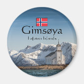 Gimsoya Lofoten Souvenir Magnet (Vorne)