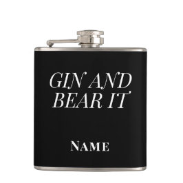 Gin and Bear It – Personalised Funny Gin Flachmann