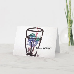 Gin and Tonic Birthday Card Feiertagskarte
