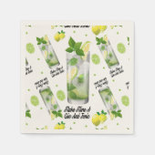 Gin and Tonic, Standard Cocktailpapier Napkins Serviette (Vorderseite)