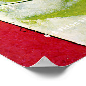 Gin Basil Smash: Ein Retro Cocktail Rote Kunst Poster (Ecke)